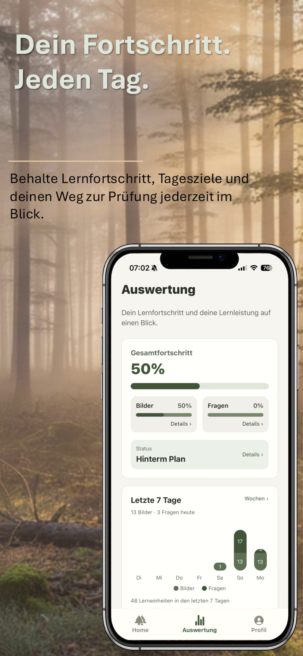 Auswertung und Lernfortschritt in Pirschblick